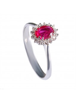 Anello con rubino naturale...